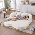 Canapé-Lit Pliable 2 en 1 Whisen, Canapé sans Os Convertible 70 Pliable avec 4 Oreillers
