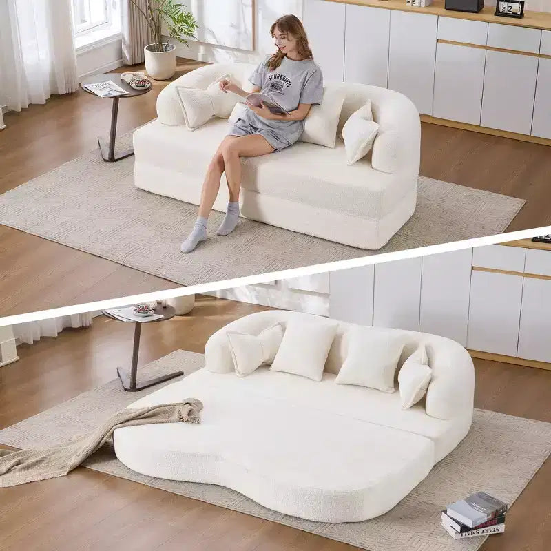 Canapé-Lit Pliable 2 en 1 Whisen, Canapé sans Os Convertible 70 Pliable avec 4 Oreillers