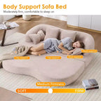 Canapé-Lit Pliable 2 en 1 Whisen, Canapé sans Os Convertible 70 Pliable avec 4 Oreillers