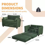 Divano Letto Convertibile 2 in 1, Divanetto Imbottito Trasformabile con 2 Cuscini, Divano da Pavimento per Appartamento, Soggiorno e Camera degli Ospiti