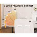 Divano letto angolare a penisola estraibile Dyonery 81, 4 in 1 con vano contenitore, porte USB e tasche laterali per soggiorno