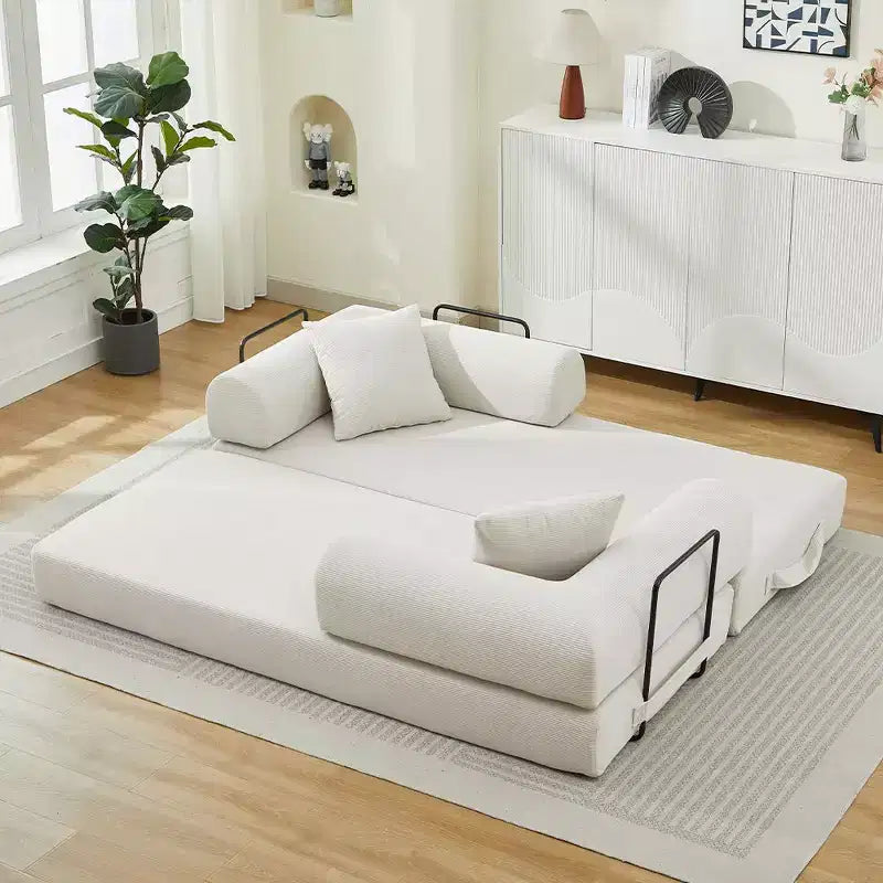 Divano Letto Convertibile in Corduroy TUYOHW, Divano Letto con 2 Cuscini, Combinazione Flessibile, Divano Futon per Soggiorno, Ufficio, Appartamento