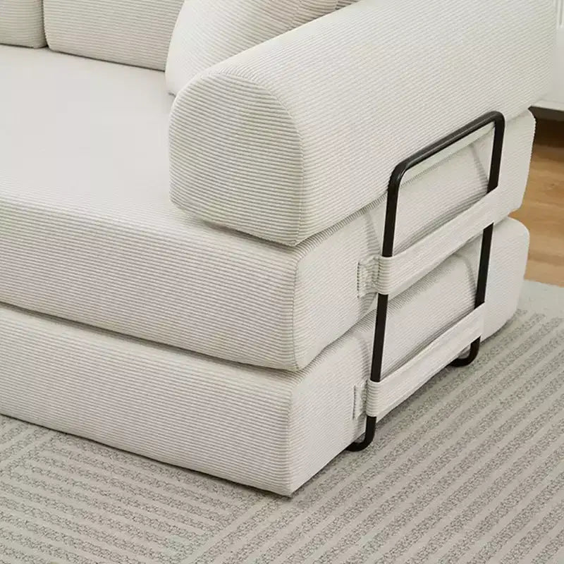 Divano Letto Convertibile in Corduroy TUYOHW, Divano Letto con 2 Cuscini, Combinazione Flessibile, Divano Futon per Soggiorno, Ufficio, Appartamento