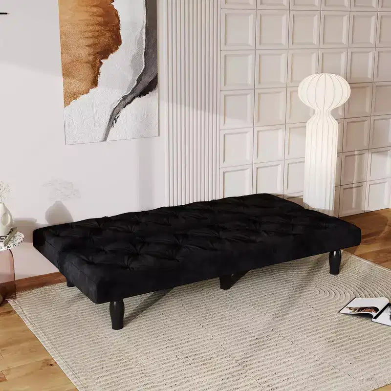 TUYOHW Divano Letto Futon in Velluto con Schienale Regolabile, Divano Convertibile Moderno da 66" per Soggiorno, Camera da Letto, Appartamento e Ospiti