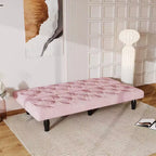TUYOHW Divano Letto Futon in Velluto con Schienale Regolabile, Divano Convertibile Moderno da 66" per Soggiorno, Camera da Letto, Appartamento e Ospiti