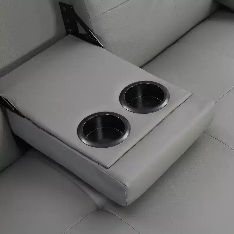TUYOHW Divano Letto Futon Pieghevole Convertibile in PVC da 66.1 Pollici con 2 Portabicchieri per Soggiorno, Ufficio, Appartamento, Camera da Letto