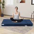 COZONY Canapé-lit pliant, Canapé-lit pliable avec oreiller, Matelas de couchage convertible, Canapé-futon au sol avec housse lavable en mousse à mémoire de forme, Taille individuelle