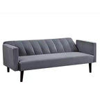 Whisen 72 Divano letto futon convertibile in velluto, divano letto a due piazze - Grigio