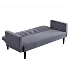 Whisen 72 Divano letto futon convertibile in velluto, divano letto a due piazze - Grigio