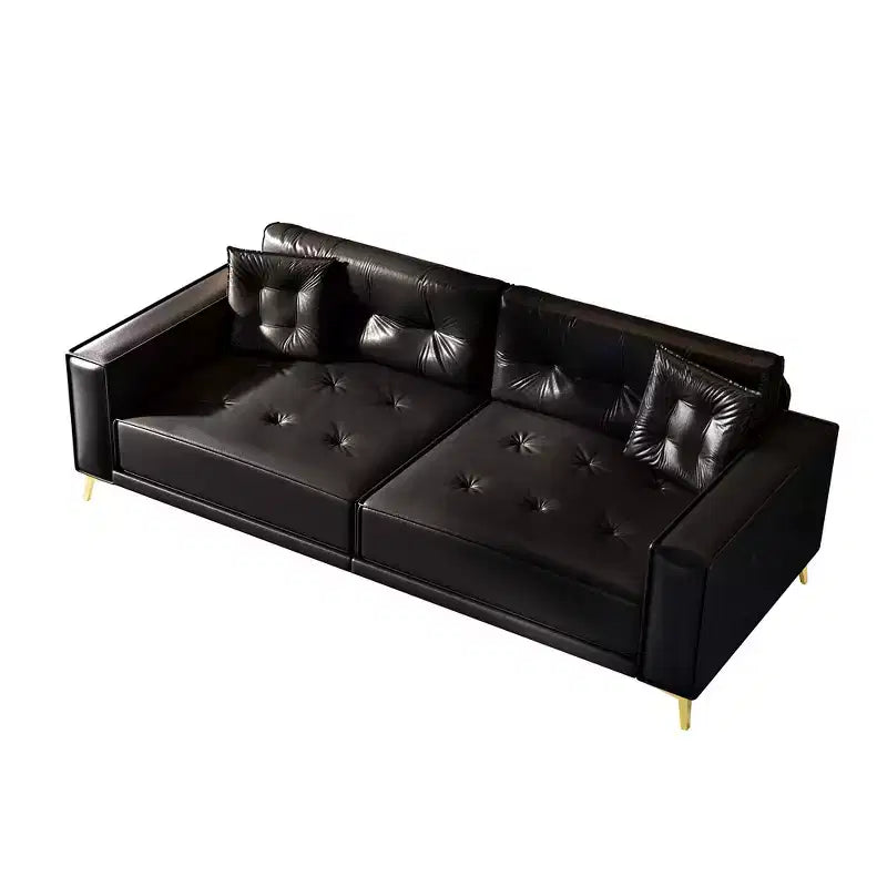 Whisen 92.1 Canapé-lit escamotable King Size, canapé convertible 3 en 1 en similicuir avec 2 oreillers