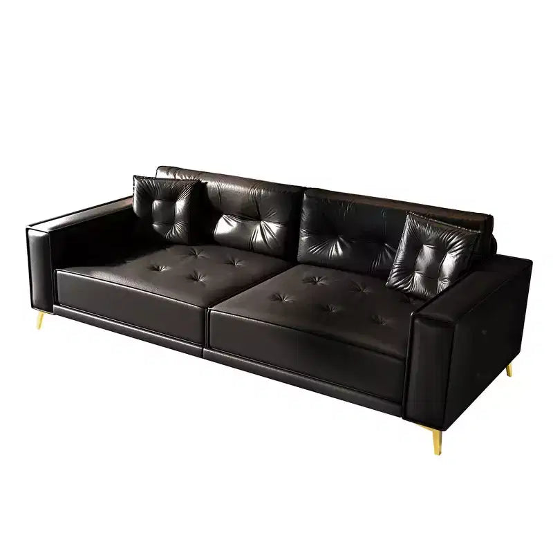 Whisen 92.1 Canapé-lit escamotable King Size, canapé convertible 3 en 1 en similicuir avec 2 oreillers