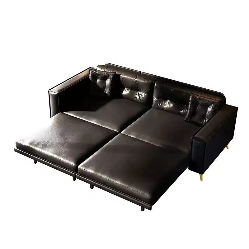 Whisen 92.1 Canapé-lit escamotable King Size, canapé convertible 3 en 1 en similicuir avec 2 oreillers