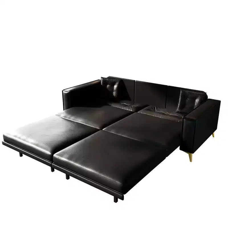Whisen 92.1 Canapé-lit escamotable King Size, canapé convertible 3 en 1 en similicuir avec 2 oreillers