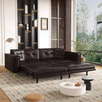 Whisen 92.1 Canapé-lit escamotable King Size, canapé convertible 3 en 1 en similicuir avec 2 oreillers