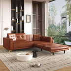 Whisen 92.1 Canapé-lit escamotable King Size, canapé convertible 3 en 1 en similicuir avec 2 oreillers