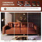 Whisen 92.1 Canapé-lit escamotable King Size, canapé convertible 3 en 1 en similicuir avec 2 oreillers