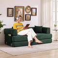 Acekool Convertible Sleeper Sofa Bed Floor Couch with Corduroy Comfort and Space Saving Design