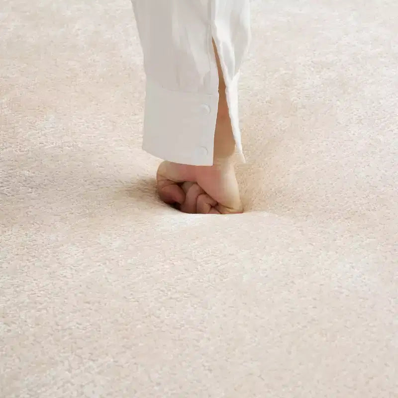 Divano componibile a L Clihome in ciniglia ad alta densità, divano a compressione completa con chaise longue curva