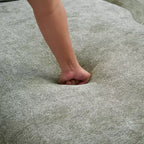 Divano componibile a L Clihome in ciniglia ad alta densità, divano a compressione completa con chaise longue curva