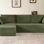 Divano componibile moderno convertibile Whisen da 108'', accogliente divano letto con chaise longue a destra in morbido tessuto a coste, nessun assemblaggio richiesto