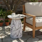 Christopher Knight Home Ulrike Modern Patio Lightweight Concrete Side Table