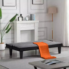 MAYEERTY 62.99 Divano Letto Futon, Schienale Regolabile in 5 Posizioni in Finta Pelle Scamosciata per Casa Ufficio