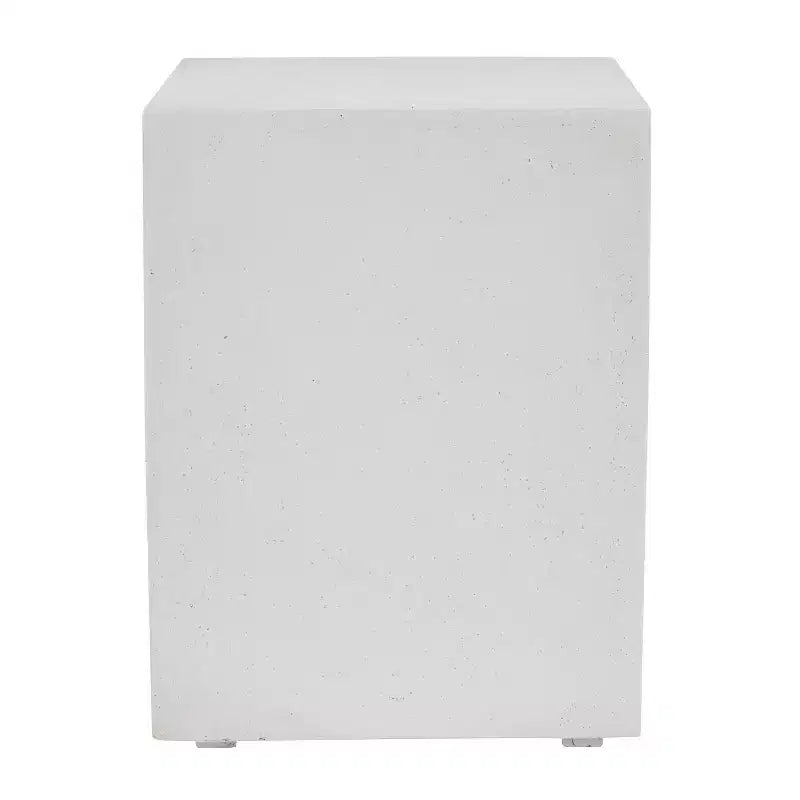 Christopher Knight Home Rei Table d'appoint minimaliste en béton léger à texture géométrique pour patio