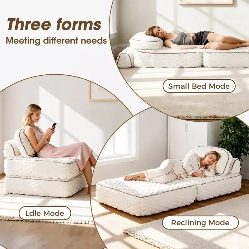 Poltrona Letto Pieghevole Ora Maison - Divano Letto da Pavimento Pieghevole con Cuscino per Gaming e Riposo
