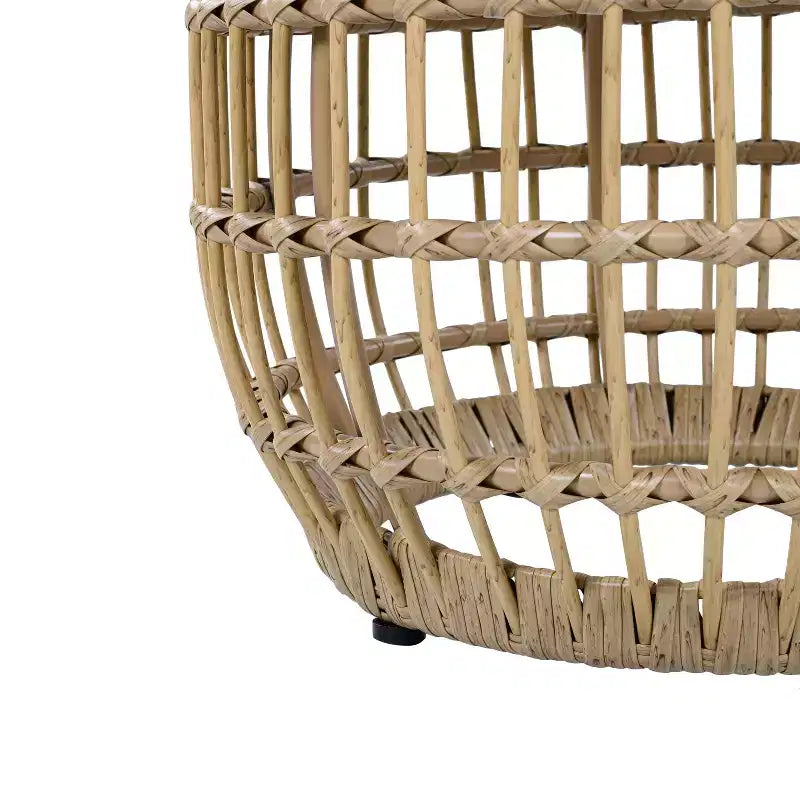 Tavolino da Esterno Blanda in Legno di Acacia e Vimini Stile Rustico Christopher Knight Home