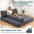 WARMOUNTS Canapé convertible pliant avec dossier réglable, canapé-lit convertible Queen Size pour salon et bureau