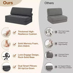 WARMOUNTS Canapé convertible pliant avec dossier réglable, canapé-lit convertible Queen Size pour salon et bureau