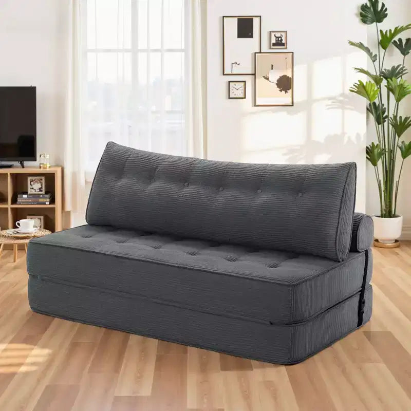 WARMOUNTS Divano Letto Pieghevole con Schienale Regolabile, Divano Letto Trasformabile Queen Size per Soggiorno e Ufficio