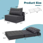 WARMOUNTS Canapé-lit pliable avec dossier réglable, canapé-lit convertible simple pour salon et bureau