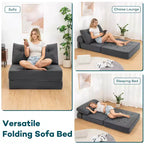 WARMOUNTS Canapé-lit pliable avec dossier réglable, canapé-lit convertible simple pour salon et bureau