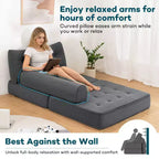 WARMOUNTS Canapé-lit pliable avec dossier réglable, canapé-lit convertible simple pour salon et bureau