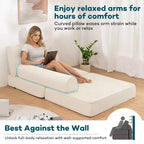 WARMOUNTS Canapé-lit pliable avec dossier réglable, canapé-lit convertible simple pour salon et bureau