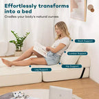 WARMOUNTS Canapé-lit pliable avec dossier réglable, canapé-lit convertible simple pour salon et bureau