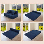 Divano letto pieghevole con cuscini, divano letto convertibile in memory foam, divano da pavimento moderno in stile giapponese, letto per il tempo libero per soggiorno/ufficio.