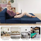 Divano letto pieghevole con cuscini, divano letto convertibile in memory foam, divano da pavimento moderno in stile giapponese, letto per il tempo libero per soggiorno/ufficio.