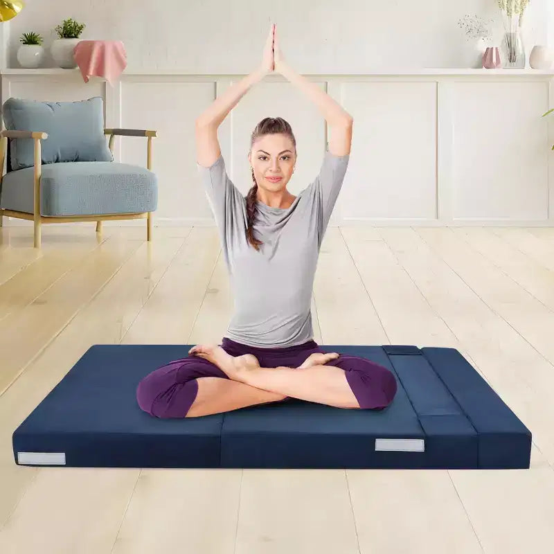 Divano letto pieghevole con cuscini, divano letto convertibile in memory foam, divano da pavimento moderno in stile giapponese, letto per il tempo libero per soggiorno/ufficio.