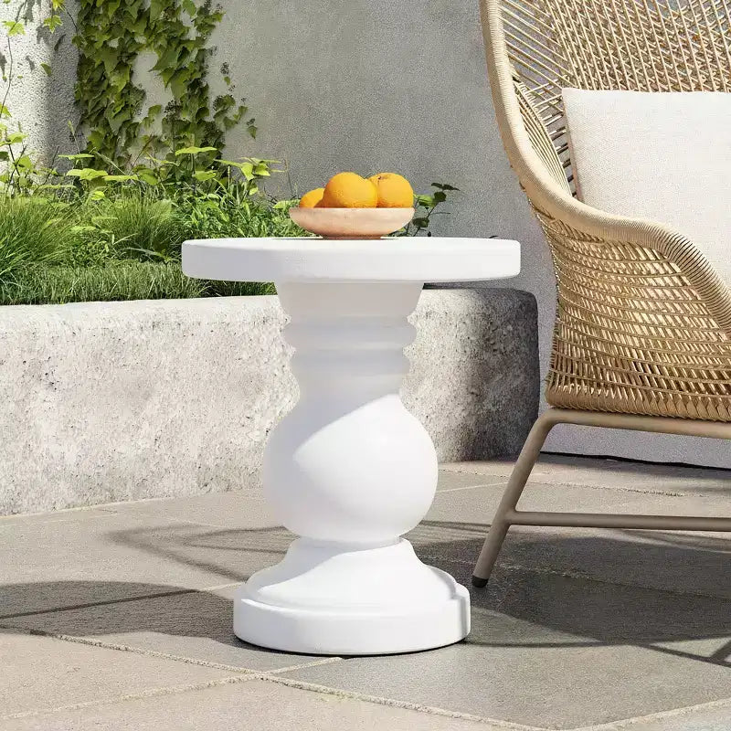 Christopher Knight Home Mukesh Modern Lightweight Concrete Outdoor Side Table