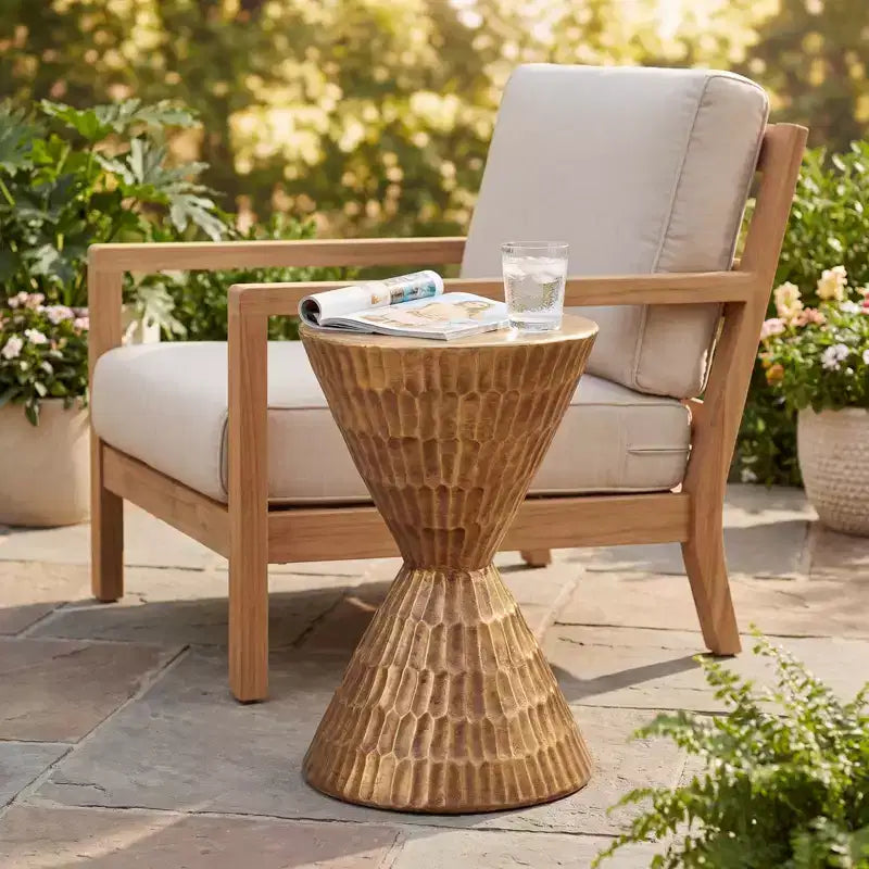 Christopher Knight Home Nisha Table d'appoint moderne en béton léger pour patio/intérieur