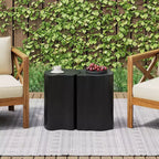 NAYSAYE 2-In-1 Split Irregular MGO End Table 2-Piece Modular Accent Surface for Patio Balcony Living Room, 24.8*12.6*18.11