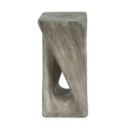 NAYSAYE Table d'appoint d'extérieur torsadée sculpturale, surface décorative pour patio, balcon, bord de piscine, 12,5*12,5*26,8