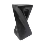 NAYSAYE Table d'appoint d'extérieur torsadée sculpturale, surface décorative pour patio, balcon, bord de piscine, 12,5*12,5*26,8