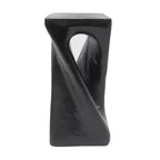 NAYSAYE Table d'appoint d'extérieur torsadée sculpturale, surface décorative pour patio, balcon, bord de piscine, 12,5*12,5*26,8