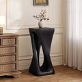 NAYSAYE Table d'appoint d'extérieur torsadée sculpturale, surface décorative pour patio, balcon, bord de piscine, 12,5*12,5*26,8