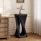NAYSAYE Table d'appoint d'extérieur torsadée sculpturale, surface décorative pour patio, balcon, bord de piscine, 12,5*12,5*26,8