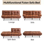 Divano Letto Futon Cabrio Dyonery 71, Comodo Divano Futon, Divano Letto Reclinabile in Memory Foam per Soggiorno, Ufficio, Appartamento