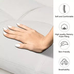 Divano Letto Futon Cabrio Dyonery 71, Comodo Divano Futon, Divano Letto Reclinabile in Memory Foam per Soggiorno, Ufficio, Appartamento